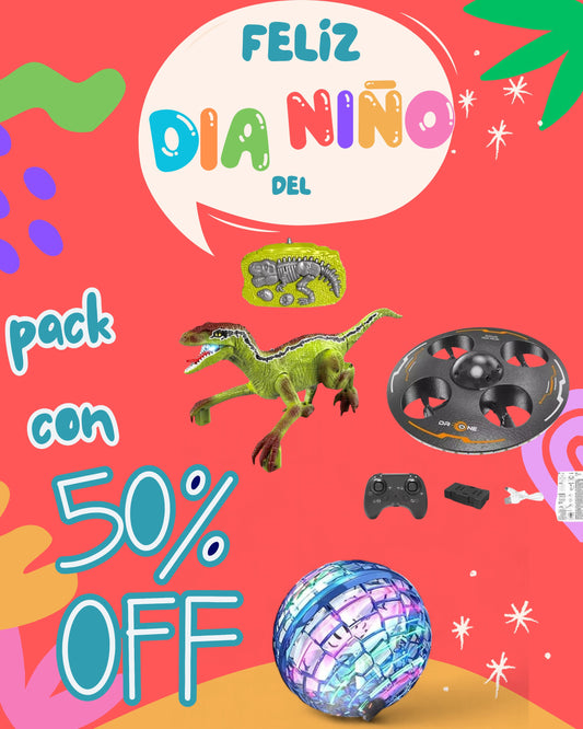 Pack ovnidrone, Dino RC y esfera voladora